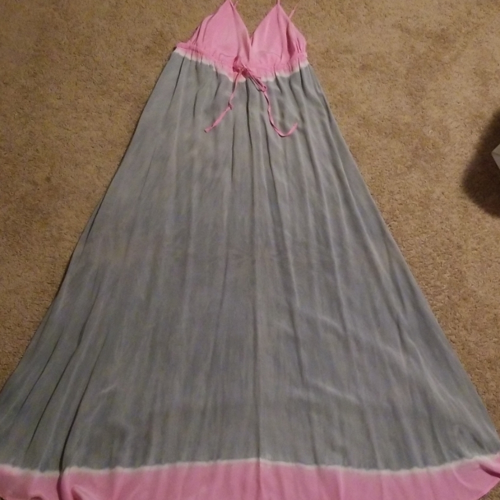 5/$50 Gypsy 05 💯% silk tie dye maxi slip dress